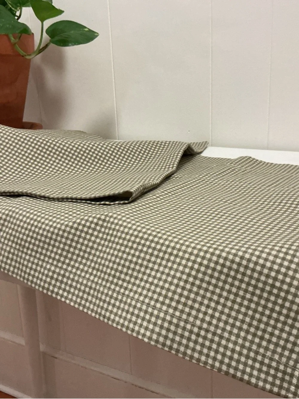 Vintage 100% Cotton Gingham Valance